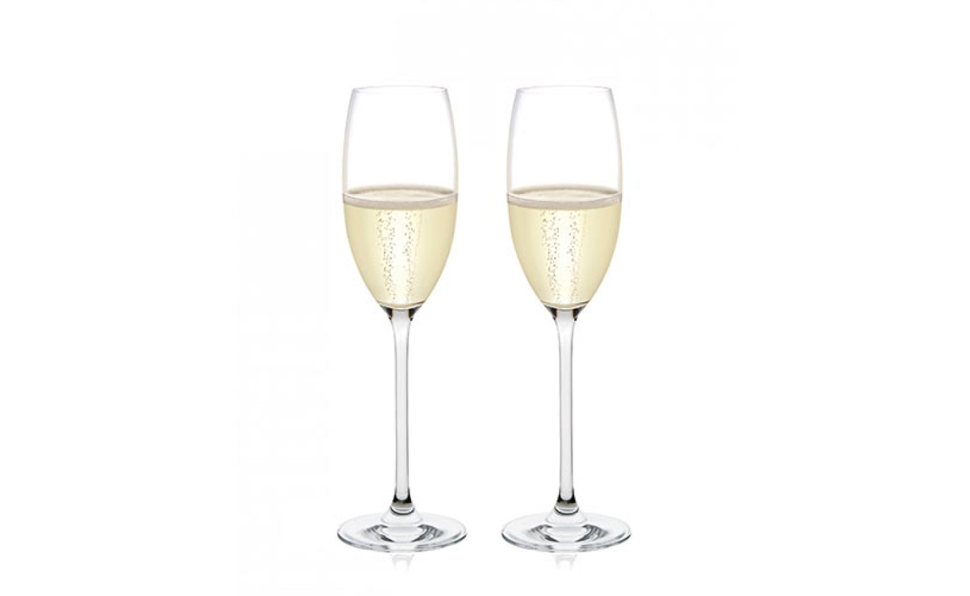Plumm Vintage SPARKLING Wine Glasses European Crystal Set of 2 PLUV4430S2