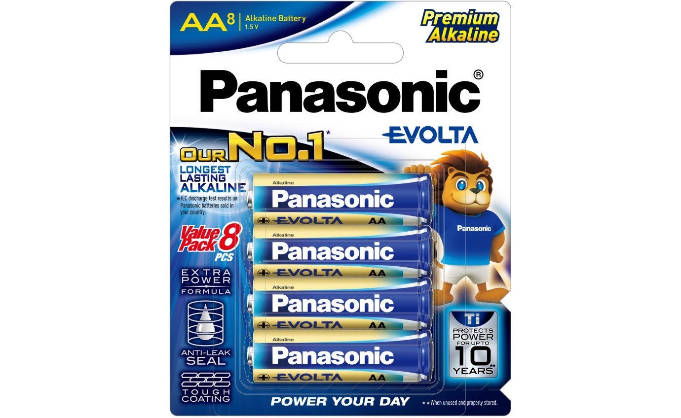 Panasonic EVOLTA AA Batteries (8 Pack) LR6EG8B