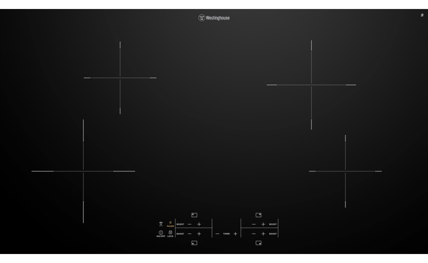 Westinghouse 90cm 4 Zone Induction Cooktop whi943bc