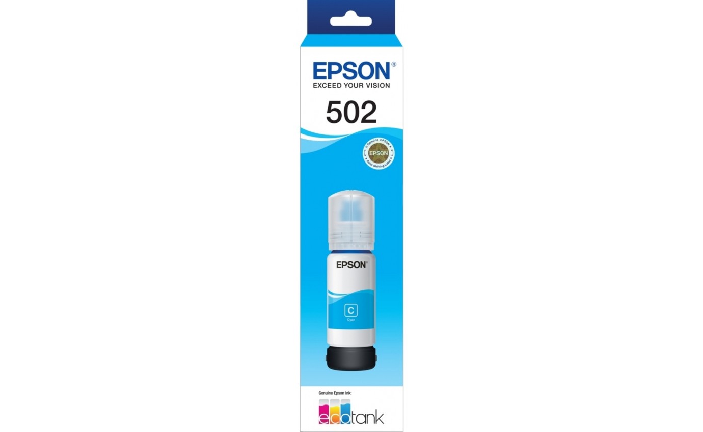 Epson T502 Cyan Ink Bottle Suits ET-2750 T03K292