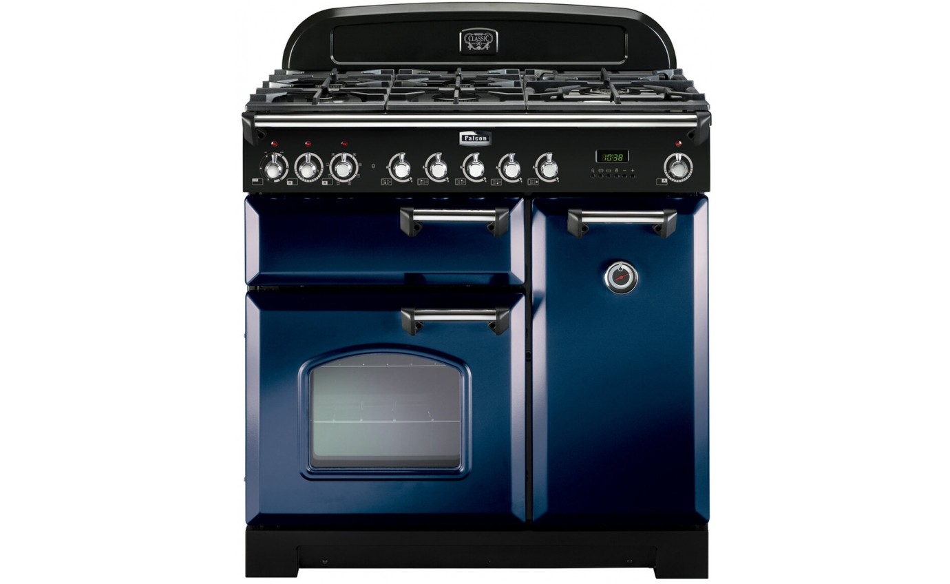 Falcon Classic Deluxe 90cm Dual Fuel Upright Cooker CDL90DFRBCH