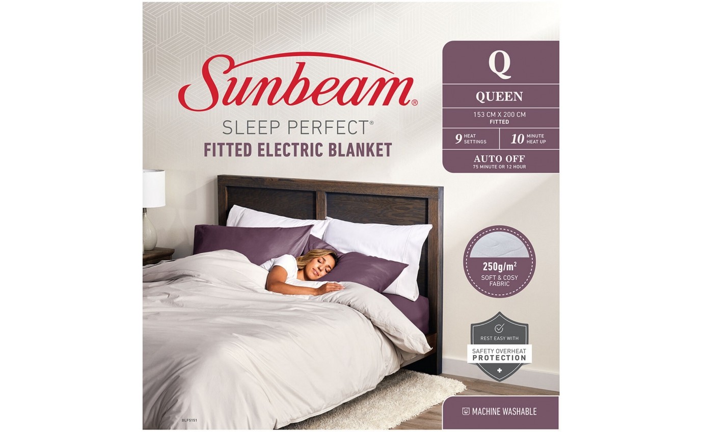 Sunbeam Sleep Perfect Fitted Queen Electric Blanket BLF5151