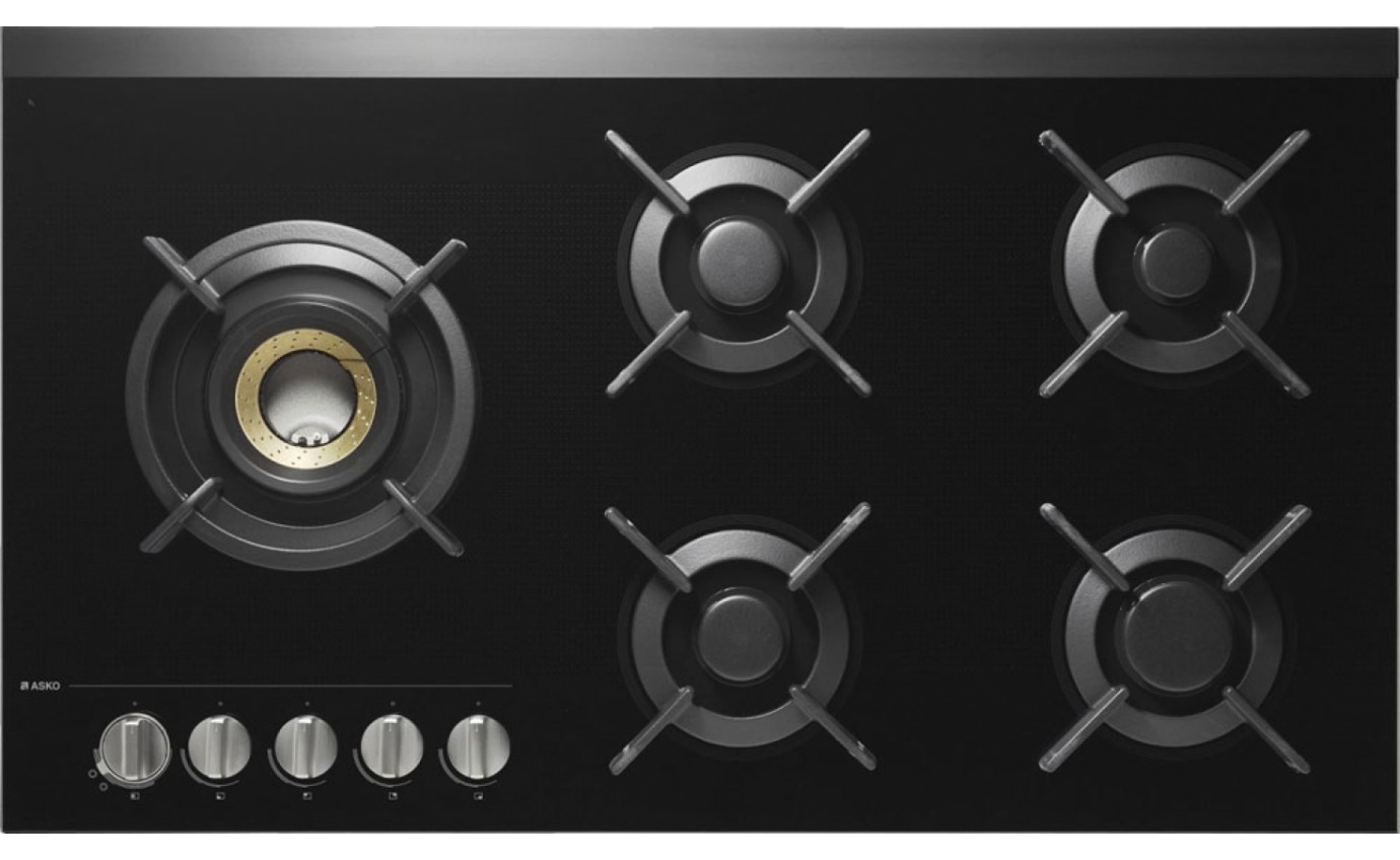 Asko 90cm Pro Series Gas on Glass Cooktop HG1935AD