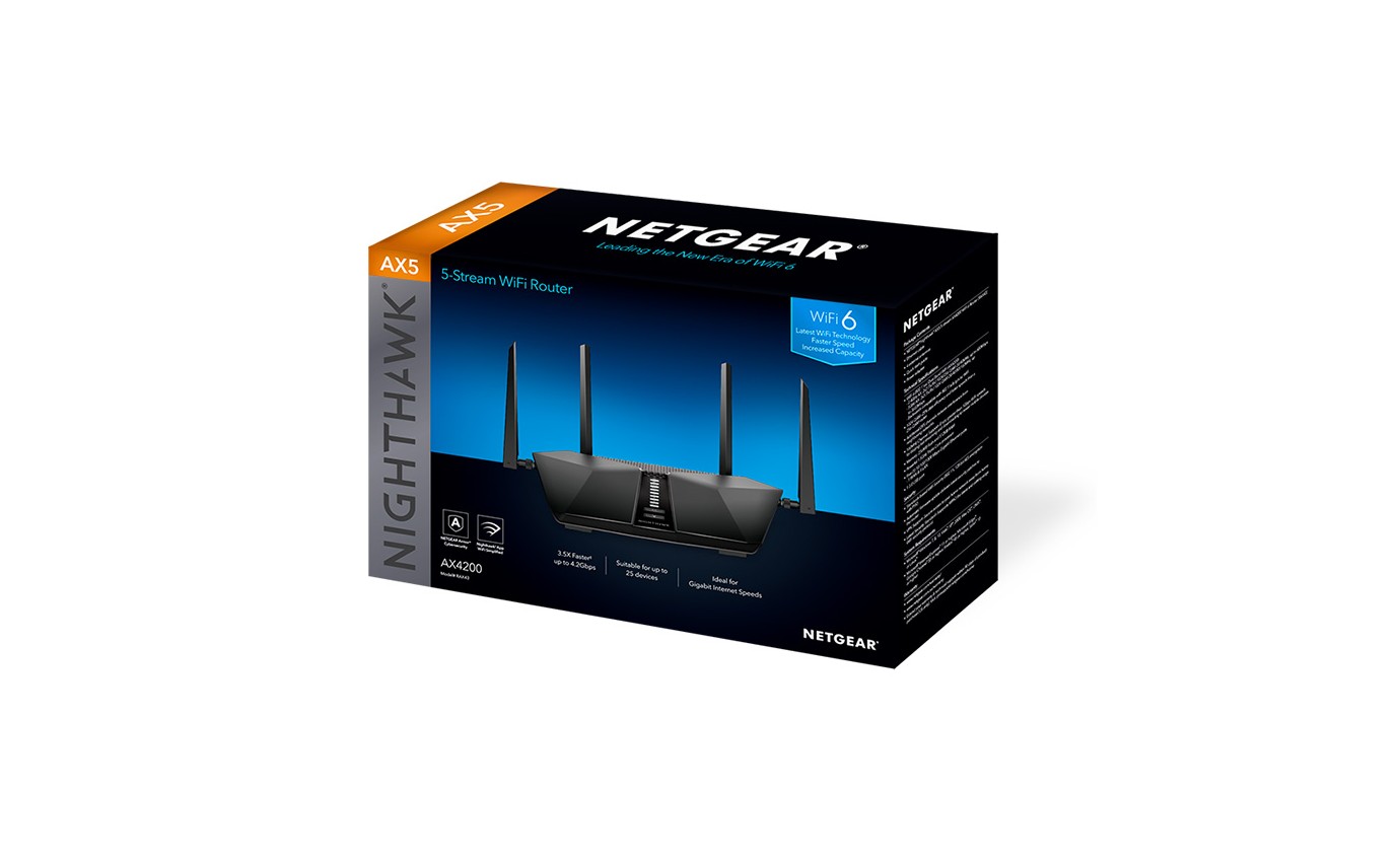 Netgear Nighthawk® AX5 5-Stream AX4200 WiFi 6 Router RAX43