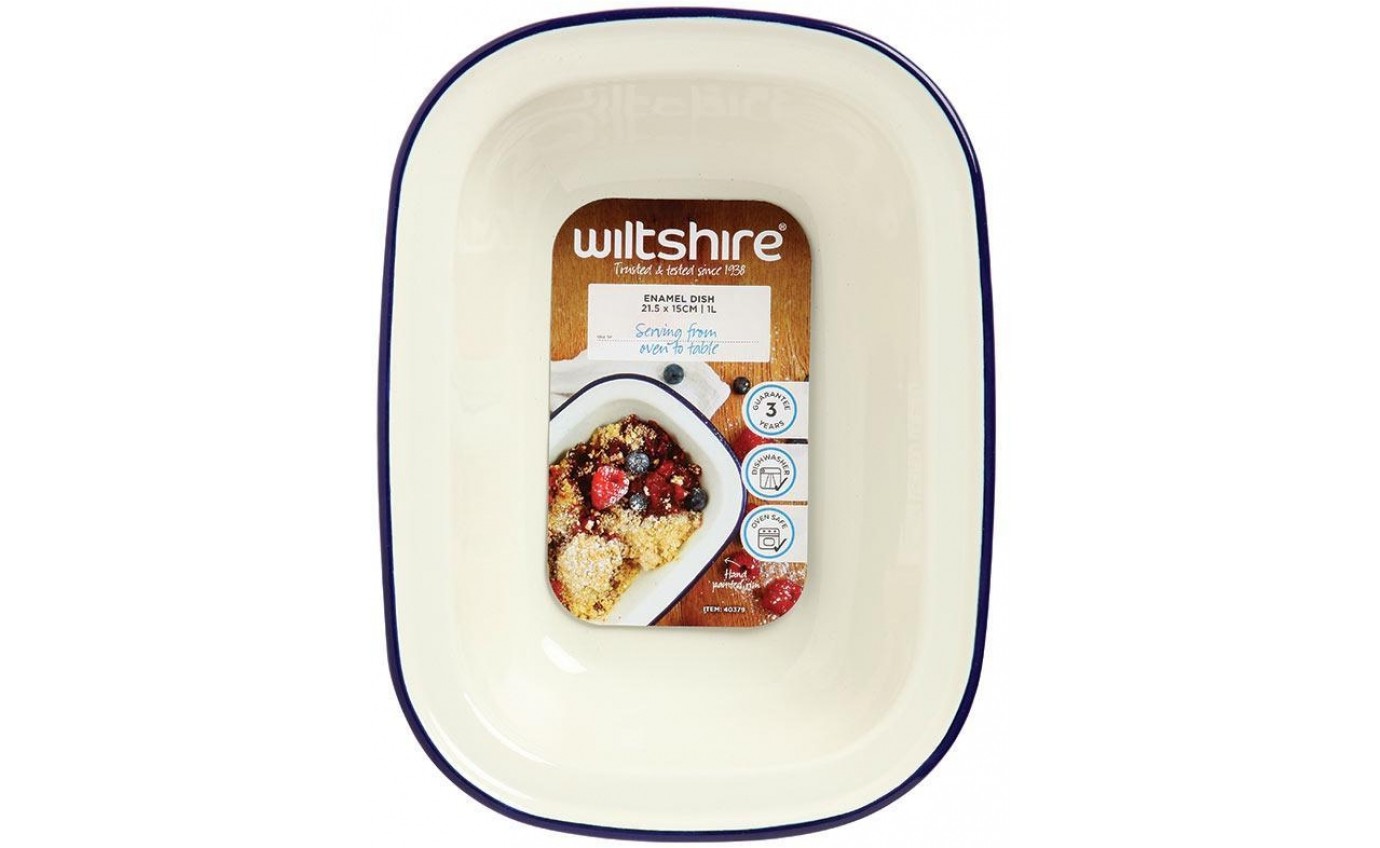 Wiltshire Enamel Oblong Pie Dish 1L 40379