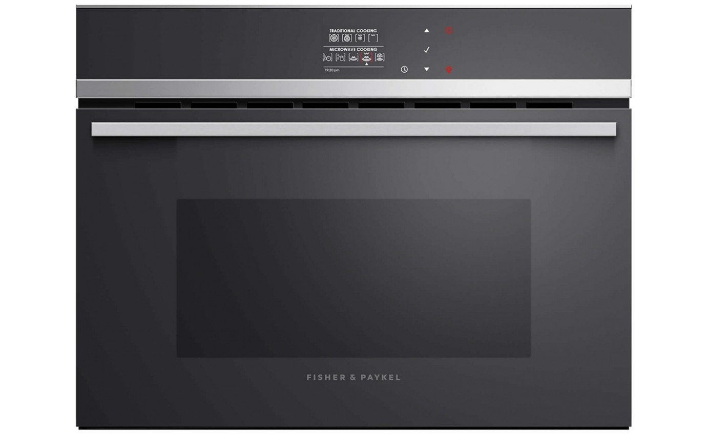 Fisher & Paykel 60cm Built-in Combination Microwave Oven (Black) OM60NDB1