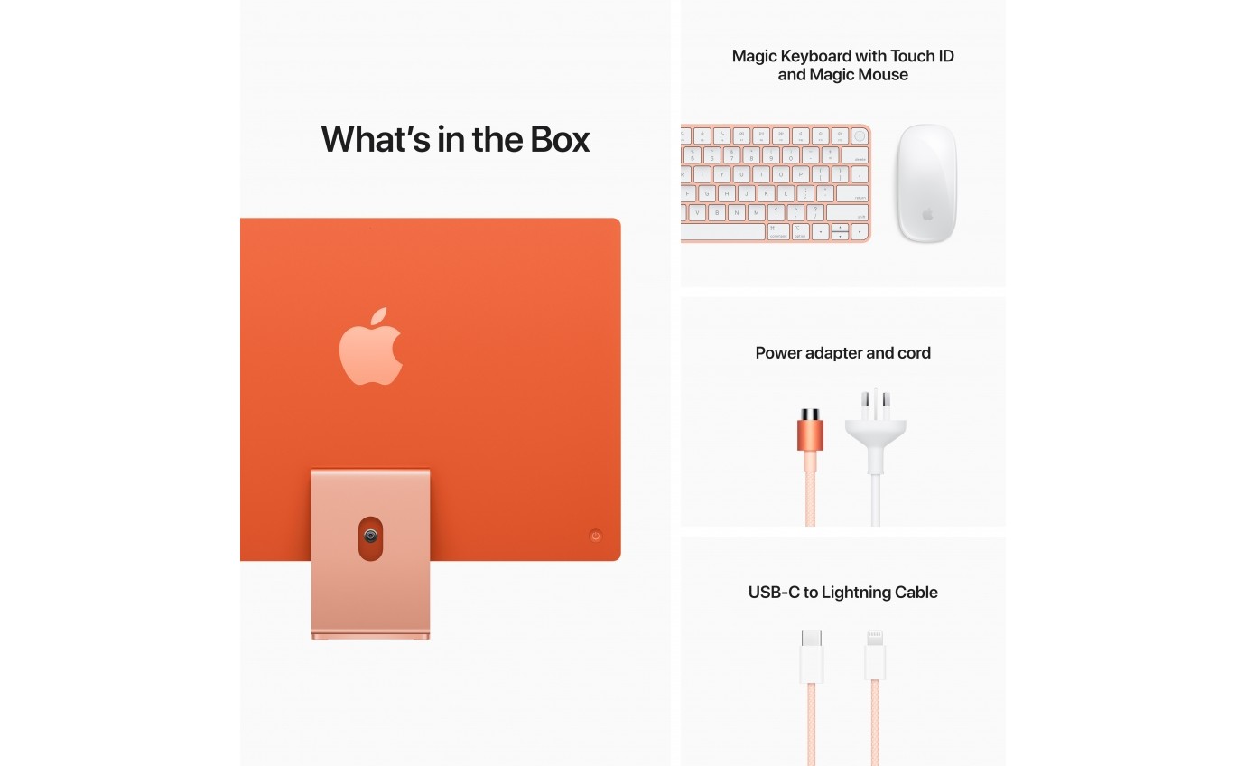 Apple iMac with Retina 4.5K Display 24-inch 8-core GPU 512GB (Orange) [2021] Z132H512