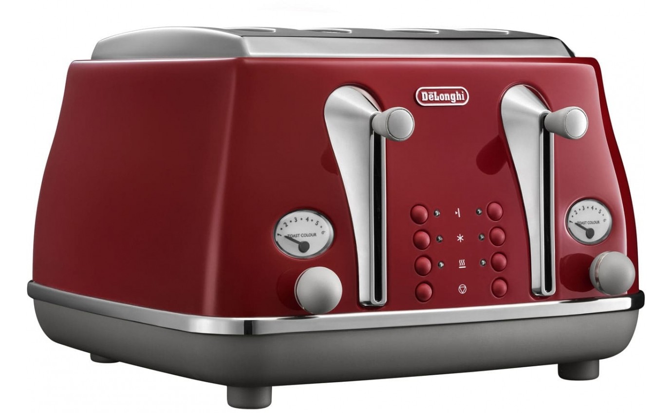 DeLonghi Icona Capitals 4 Slice Toaster (Tokyo Red) CTOC4003R