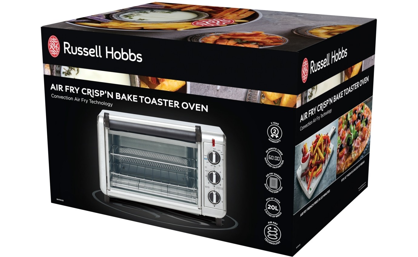 Russell Hobbs Air Fry Crisp 'N Bake Compact Toaster Oven RHTOV25