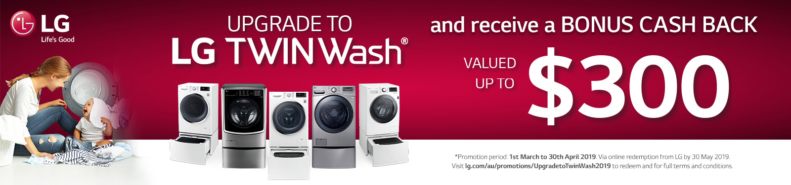 LG TwinWash $300 Cashback
