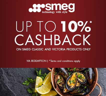 Smeg up to 10% Cashback