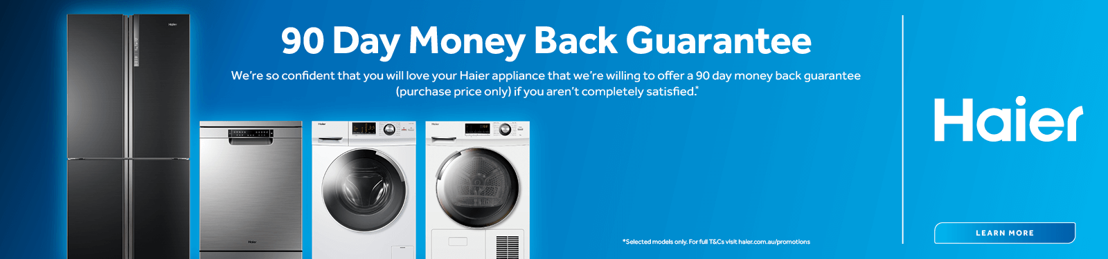 Haier 90 Day Money Back Guarantee