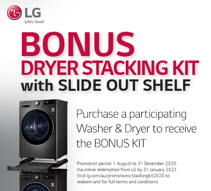 LG Bonus Dryer Stacking Kit Black