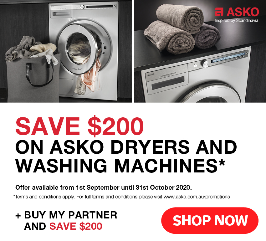 Save $200 On Asko Washers & Dryers