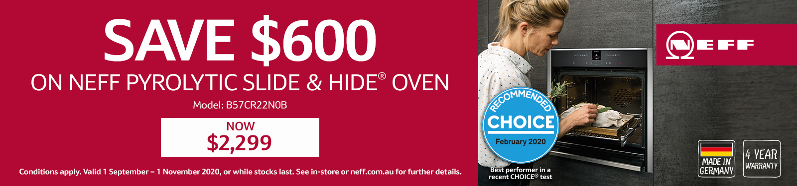 NEFF Save Up To $600 On Selected Ovens
