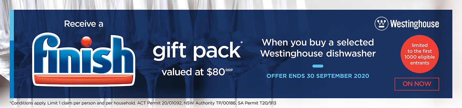 Westinghouse Dishwashers Bonus Finish Pack